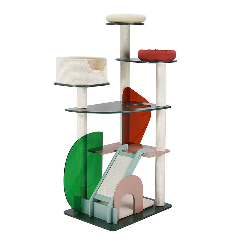 Abstract pet furniture macaron cat tree