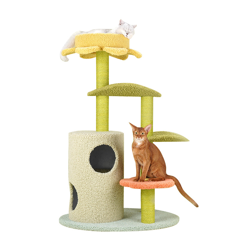 Lotus leaf flower cat tree