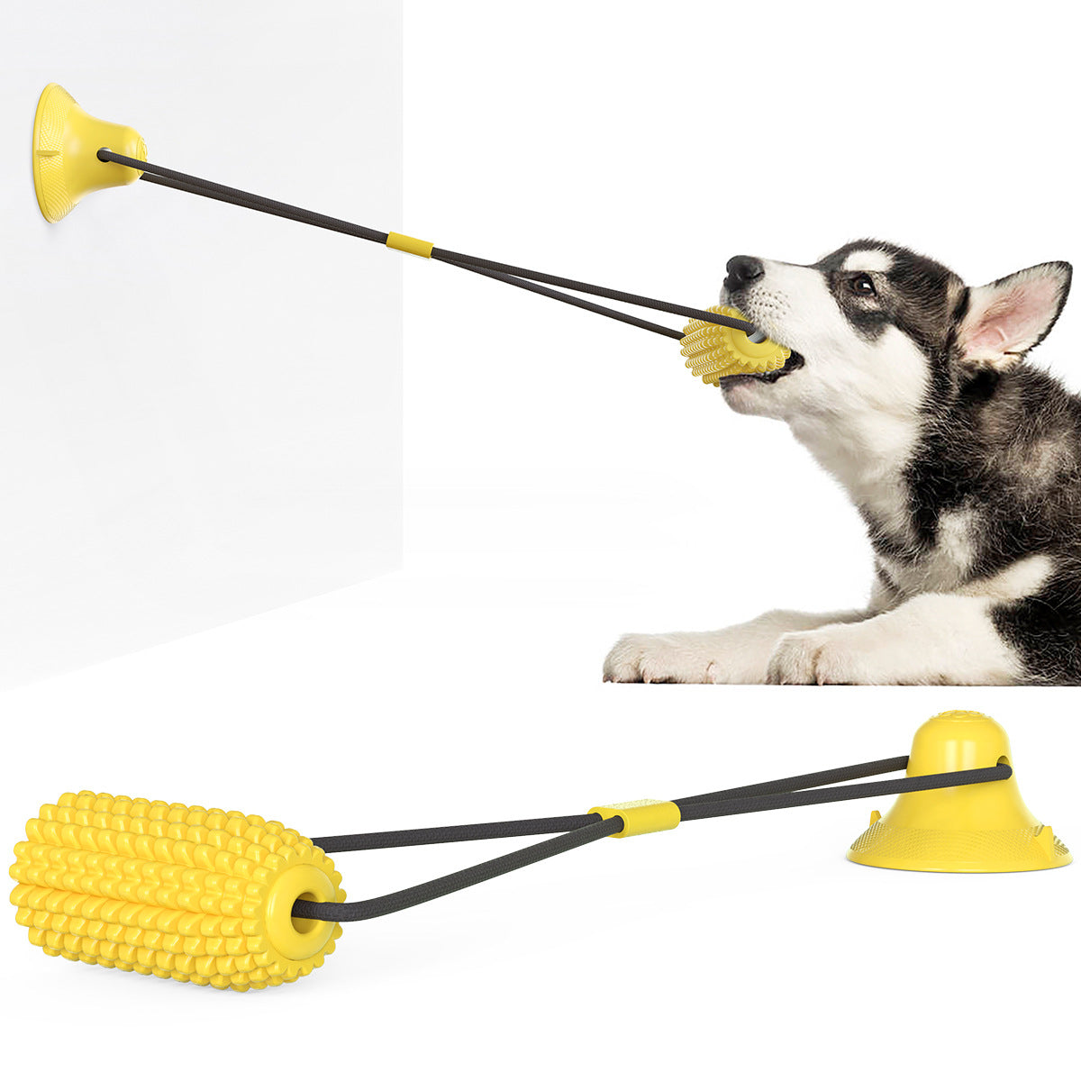 Suction cup corn tug-of-war toys