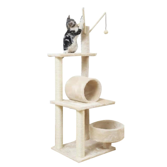 Medium cat tree with platform and tunnel