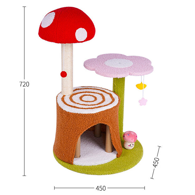 Mushroom small cat tree