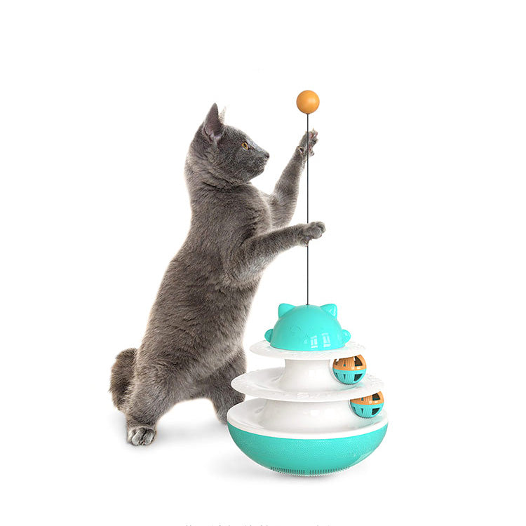 Swinging turntable cat toys