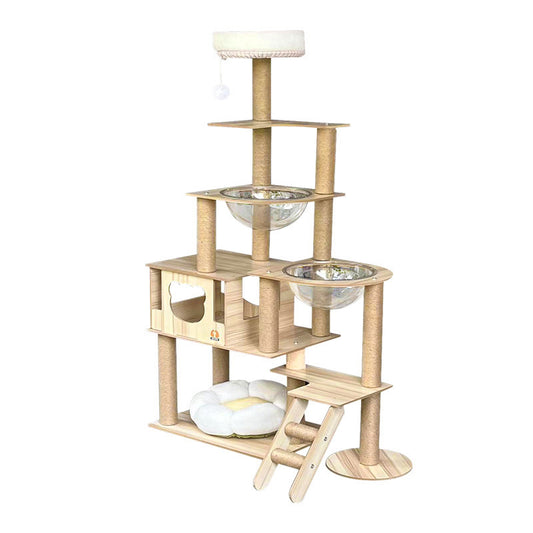 Luxury large cat tree with capsule nest