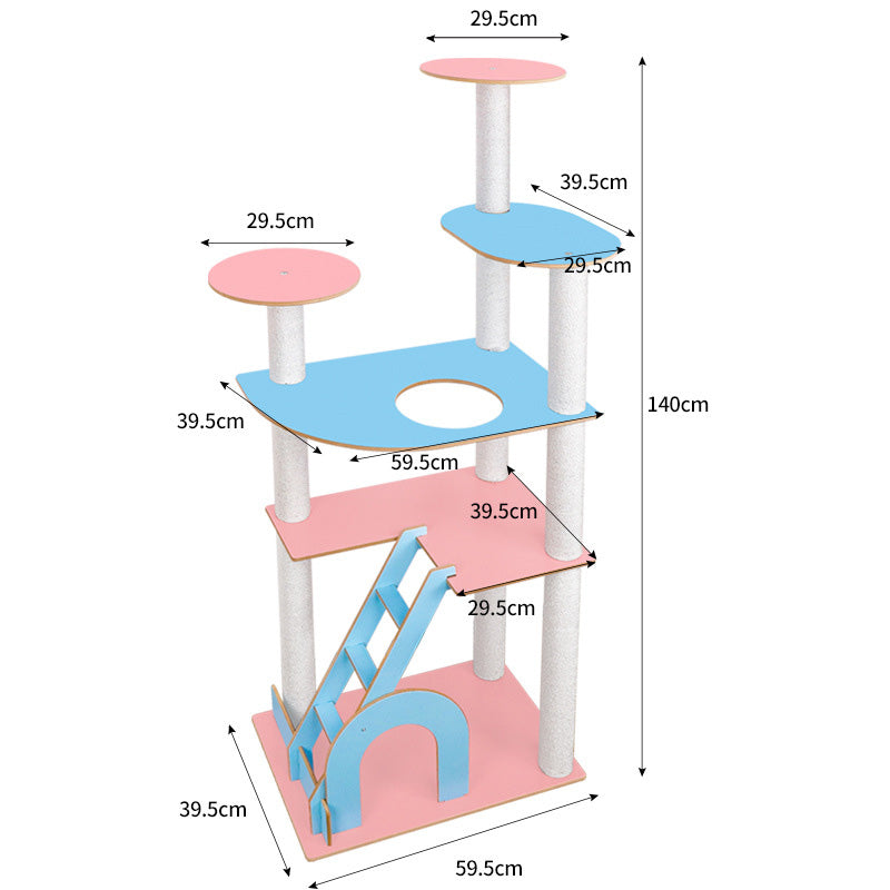 Colourful cat tree