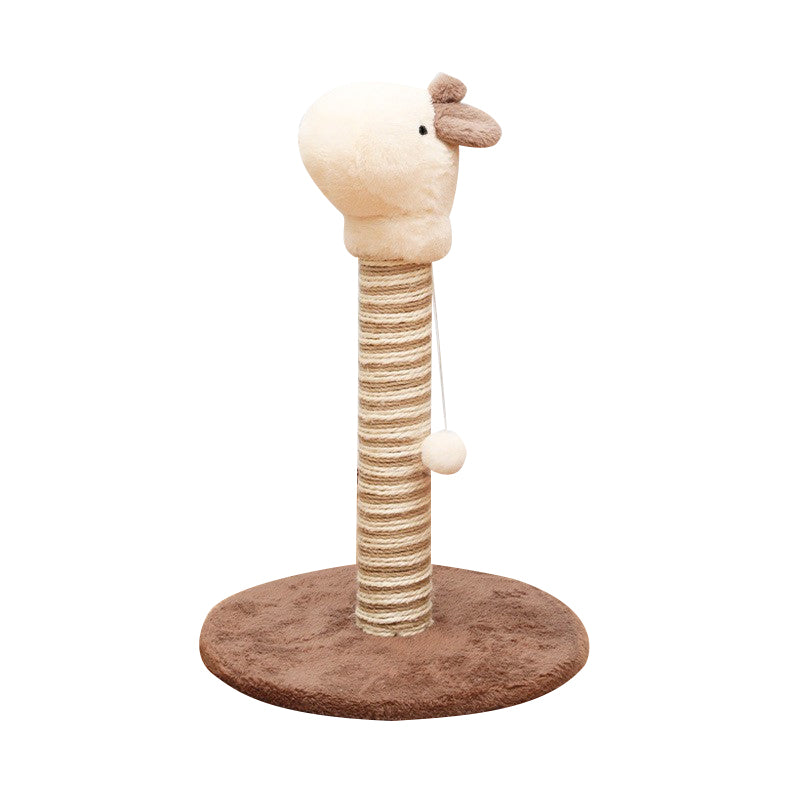 Giraffe-shaped cat scratching post