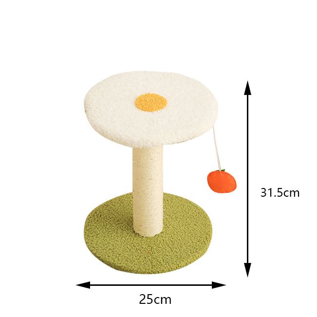 Fried Egg sisal cat scratching post -standing