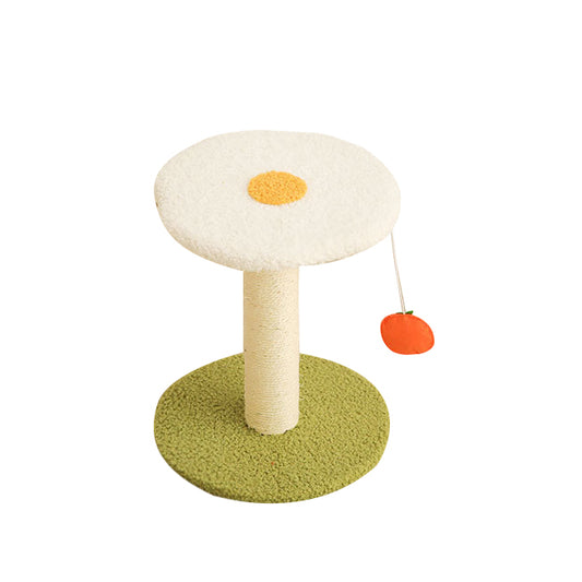 Fried Egg sisal cat scratching post -standing