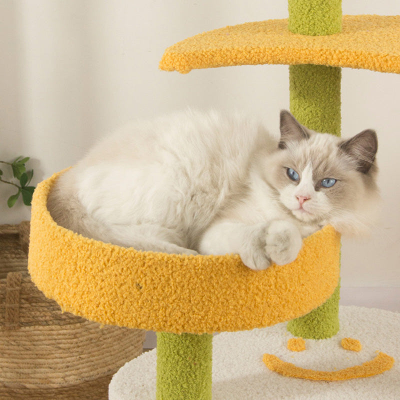 Star and moon design cat tree