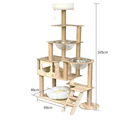 Luxury large cat tree with capsule nest