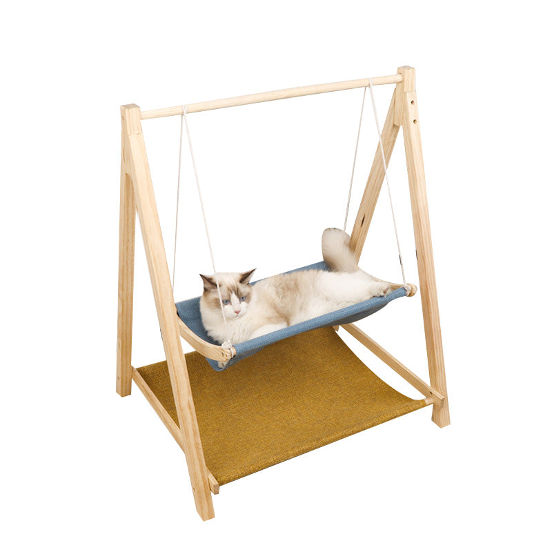 Wooden 2-layer cat hammock