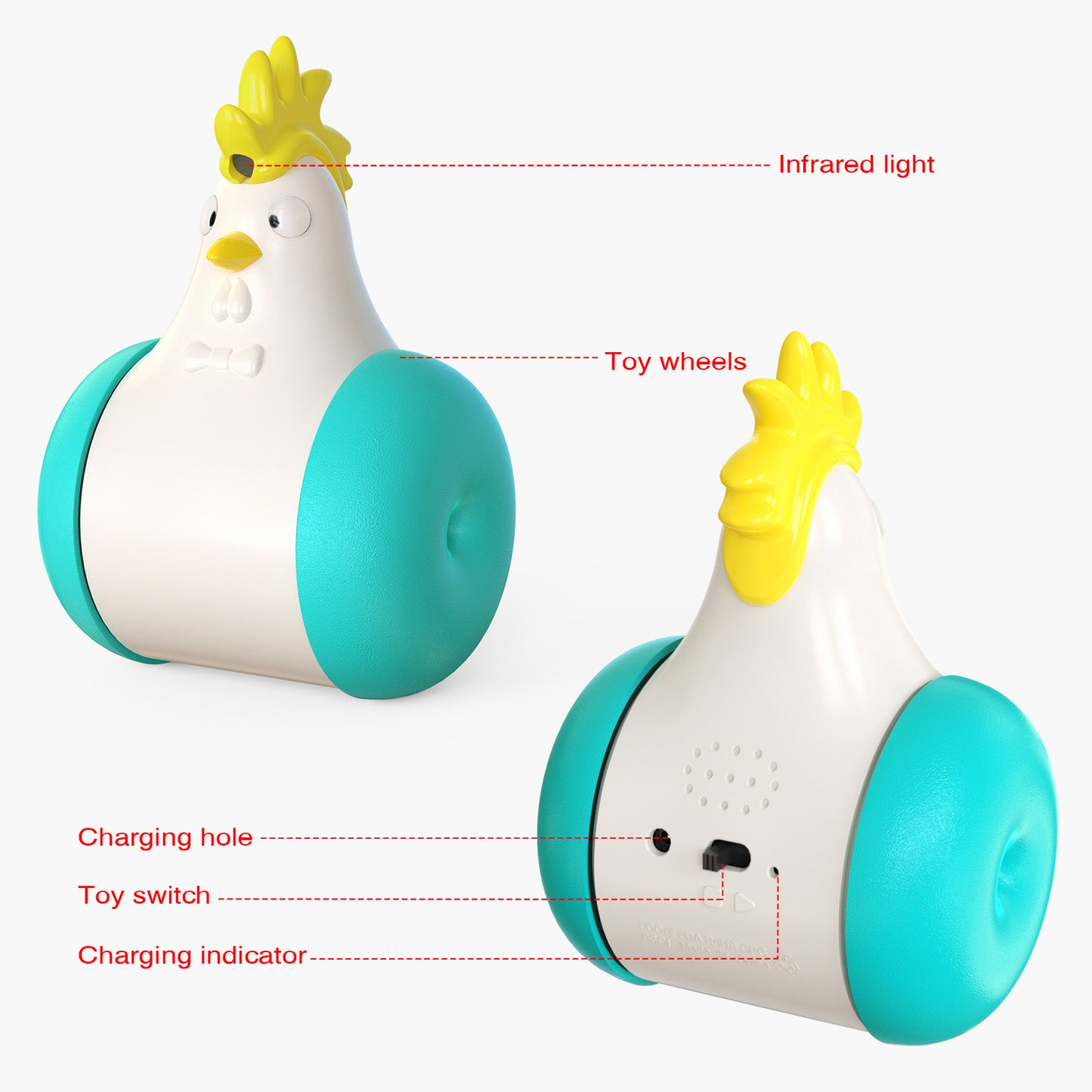 Gentleman chicken laser cat toys