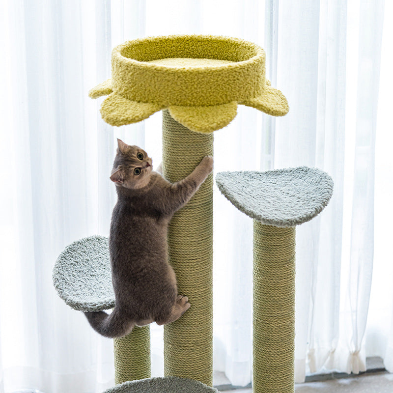 Lotus leaf flower cat tree