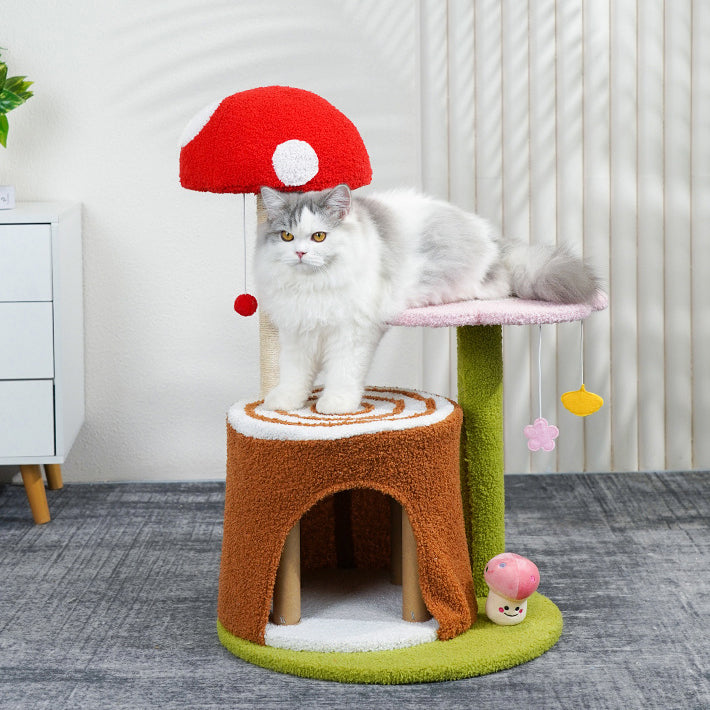 Mushroom small cat tree