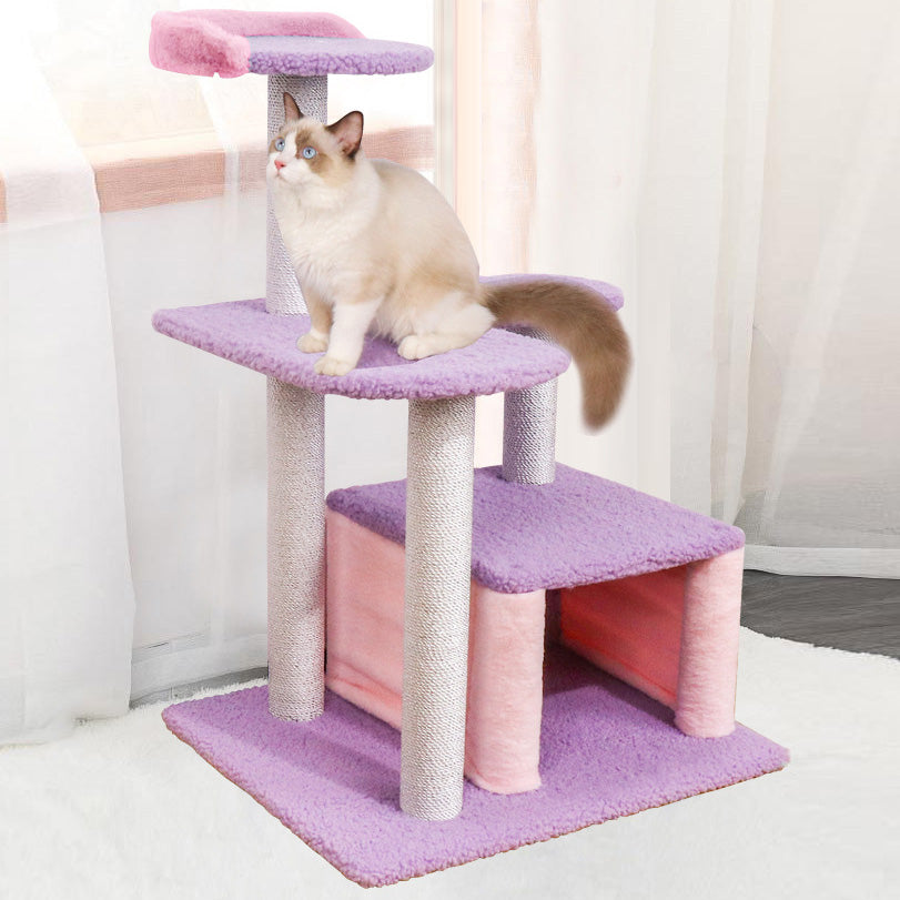 Multi-function colorful cat climbing frame