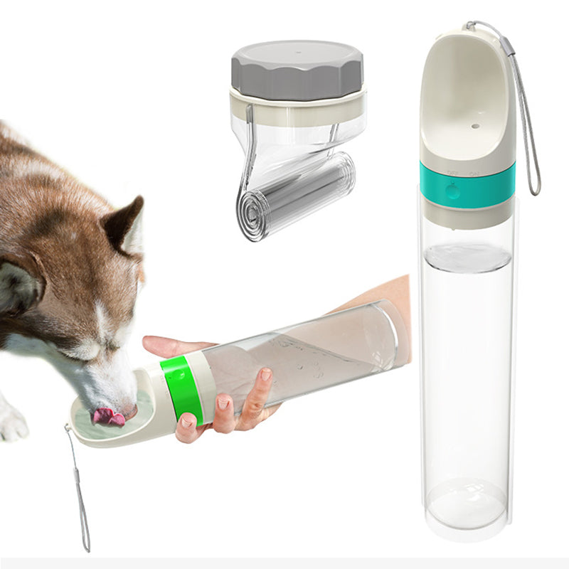 Folding water bottle for large dogs