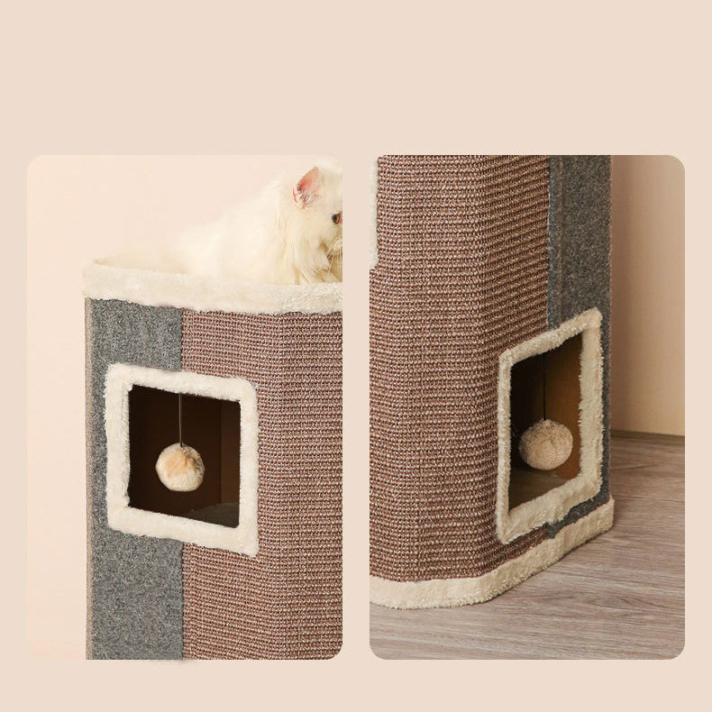 Sisal bucket cat house