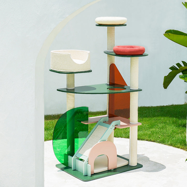 Abstract pet furniture macaron cat tree