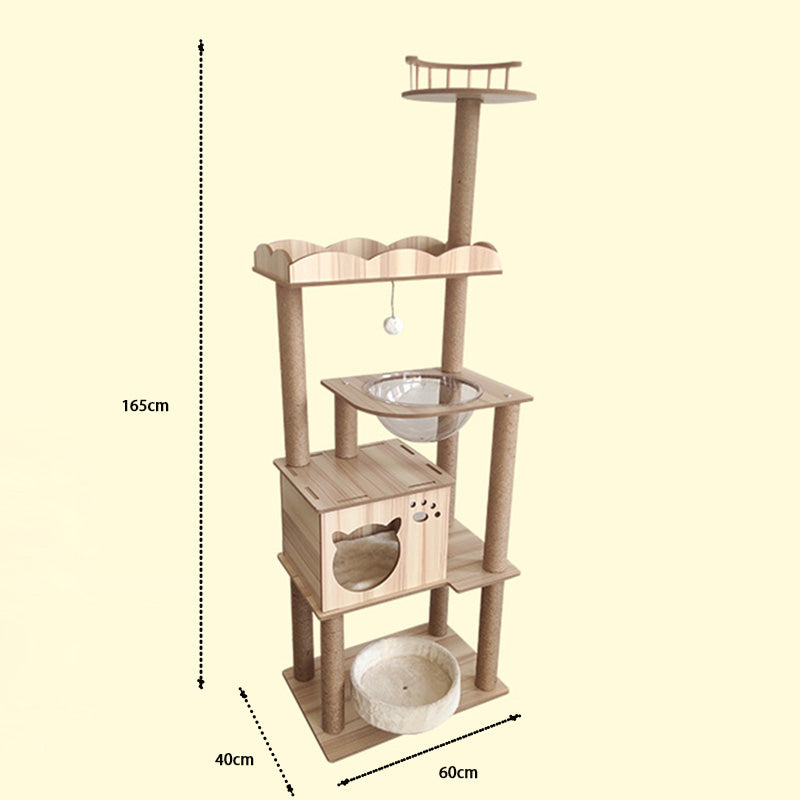 Cat park cat tree with plush cat bed