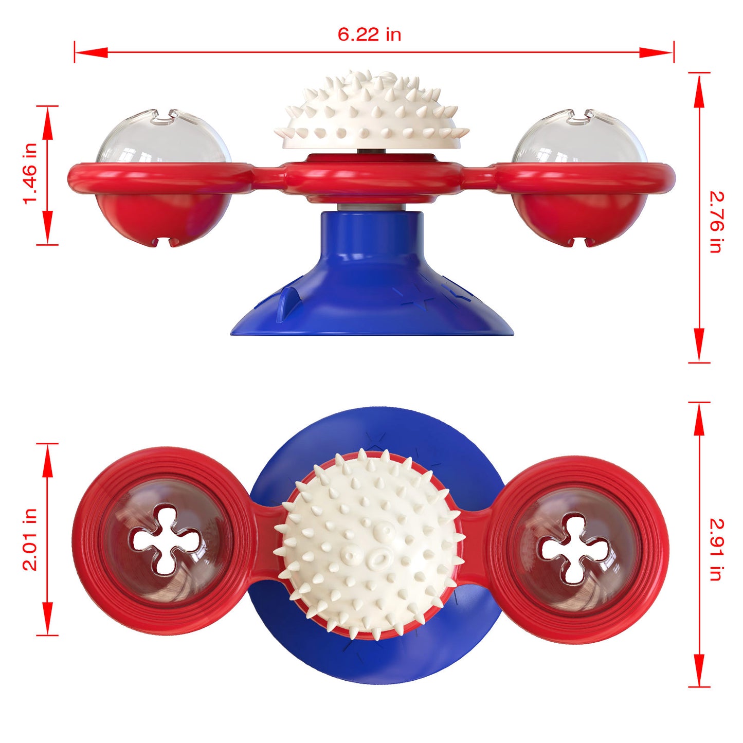 Rotating windmill cat toys