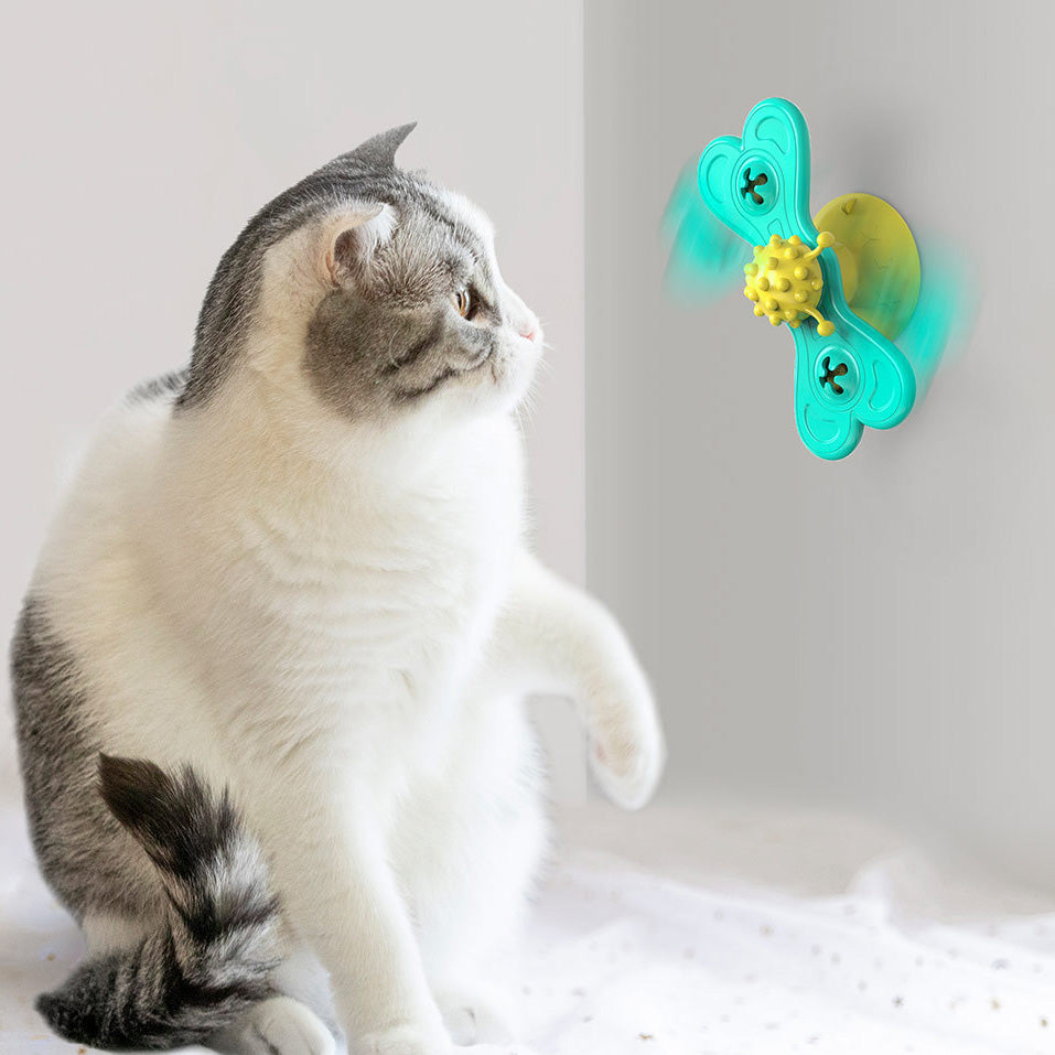 Rotating butterfly cat toys