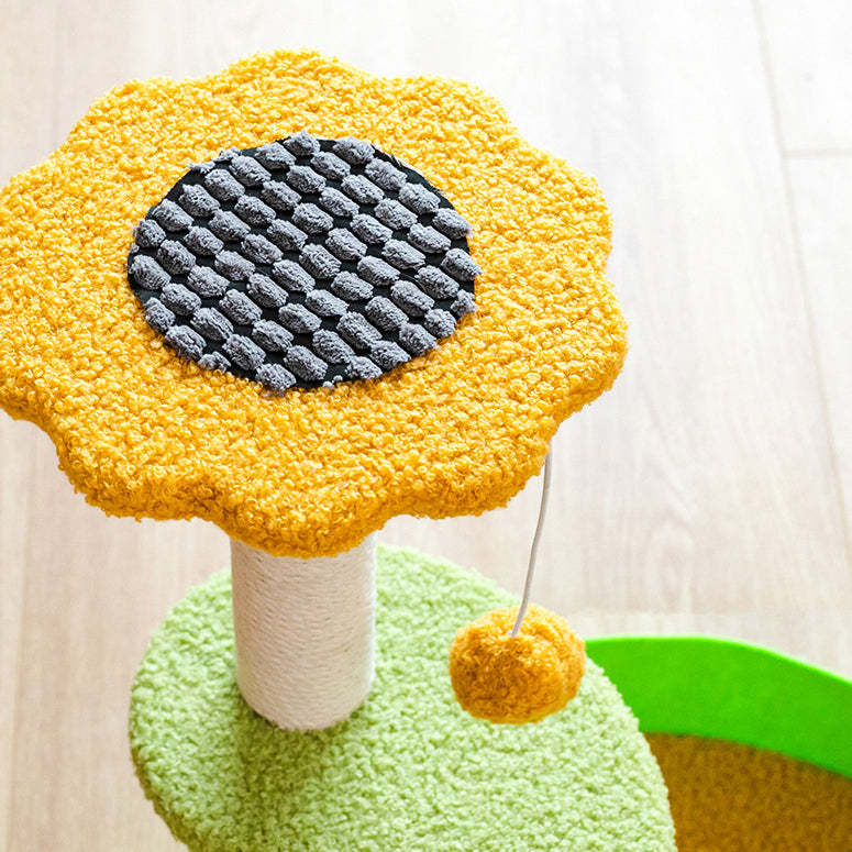 Sunflower cat tree with nest