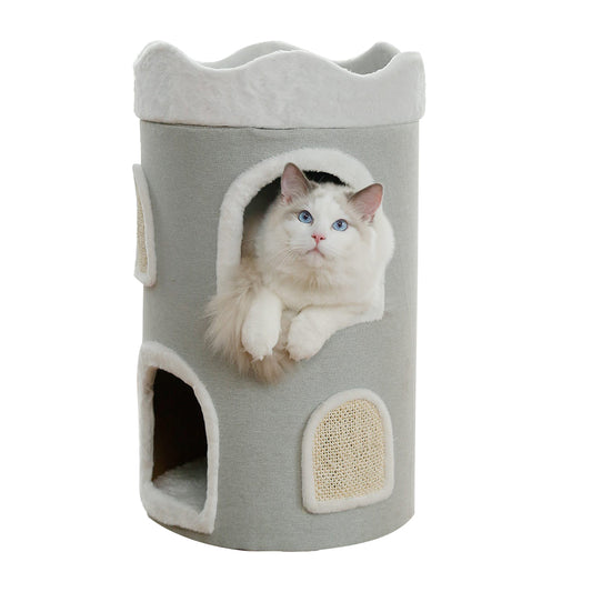 Castle cat post cat house