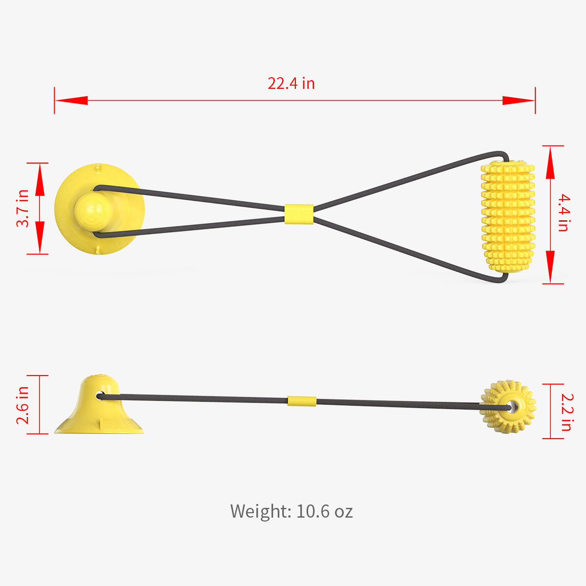 Suction cup corn tug-of-war toys