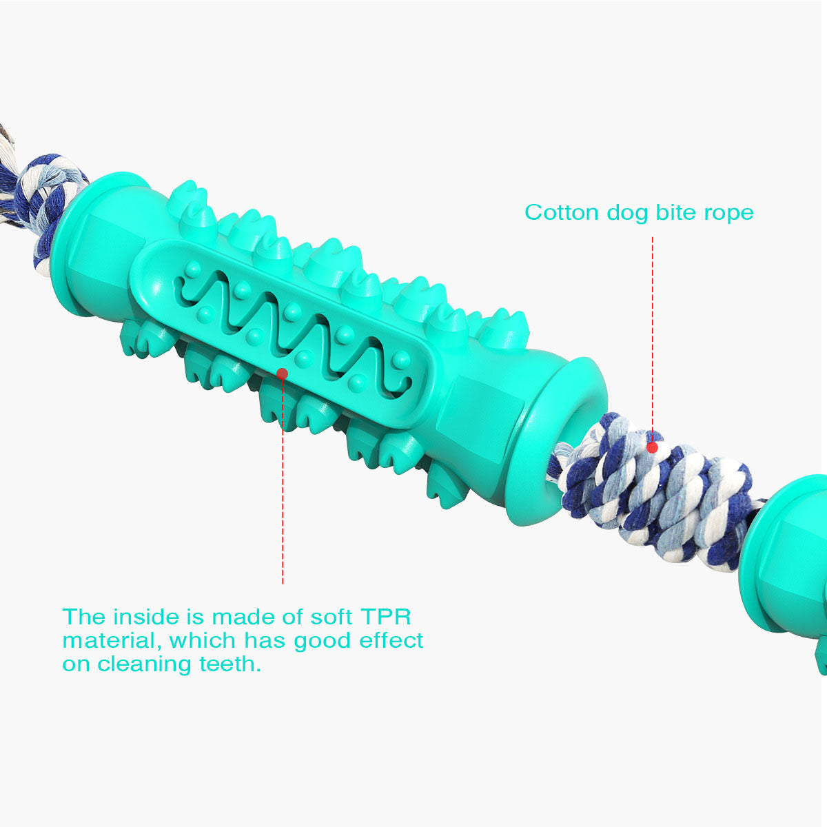 Chew toy with rope-2pcs