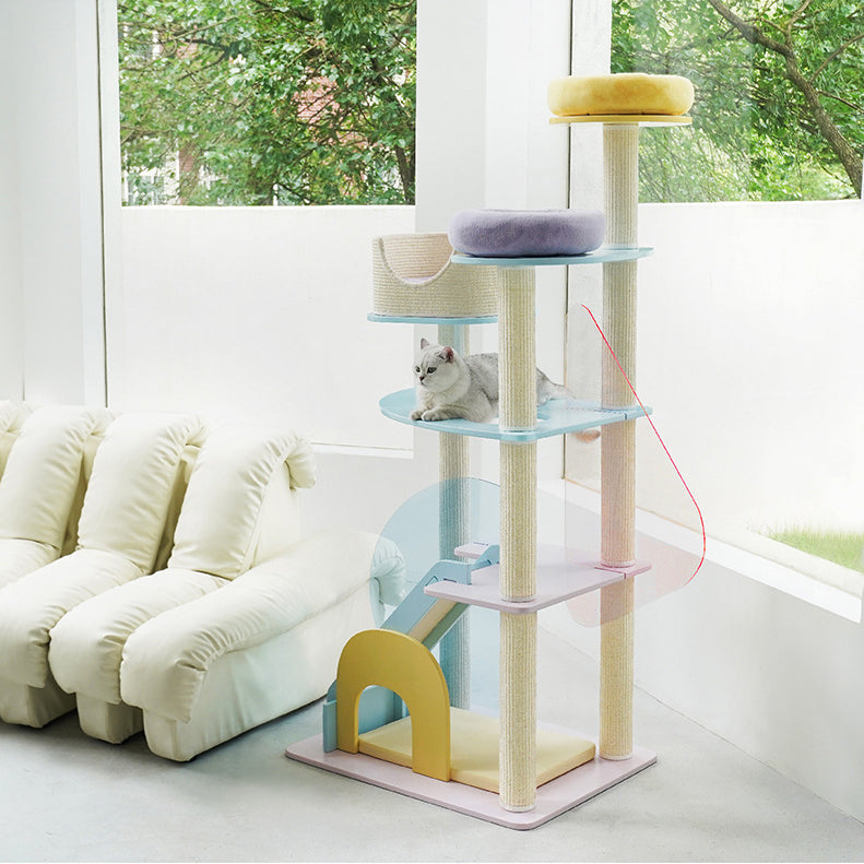 Abstract pet furniture macaron cat tree