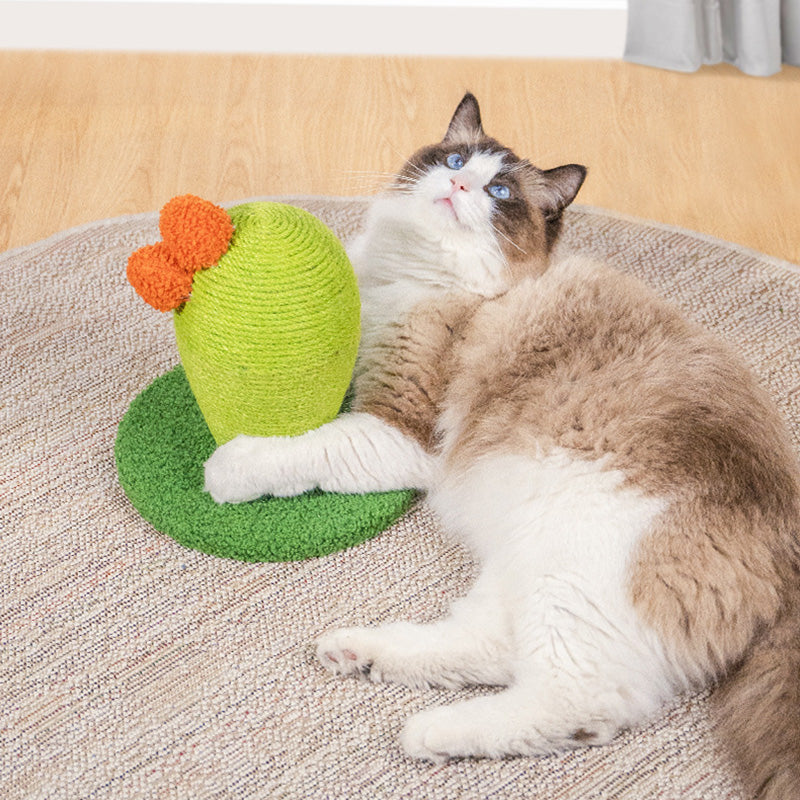 Cactus cat scratching stand