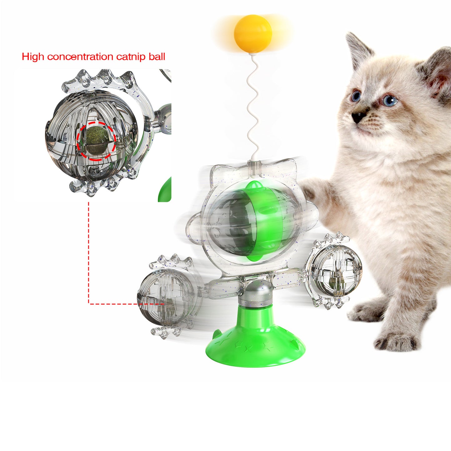 Cat turntable leaky food toys