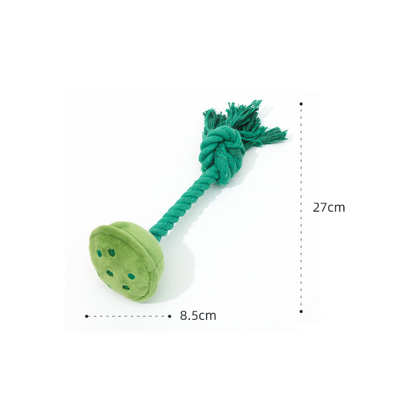 Squeaky Lotus Seed Cotton Rope Dog Toys