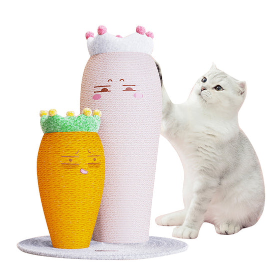 Carrot cat scratching stand