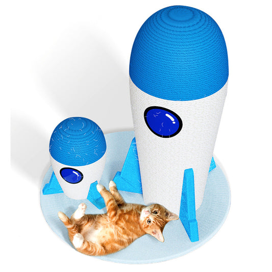 Space ship cat scratching stand