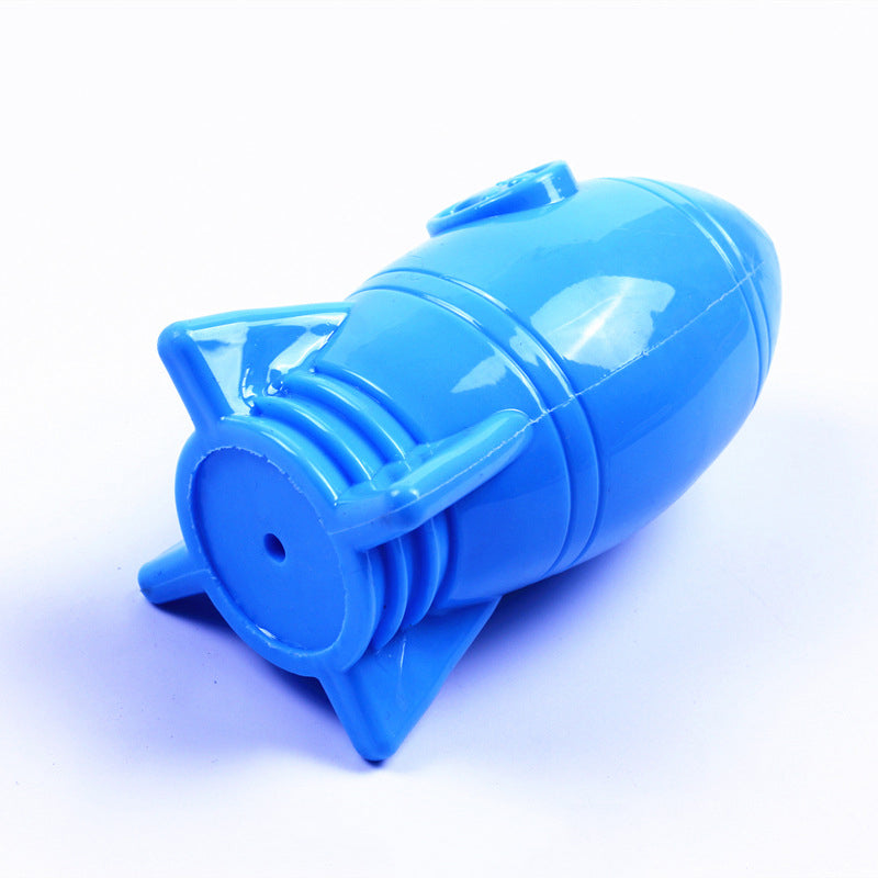 Rocket Squeaky Food Dispenser Dog Toys