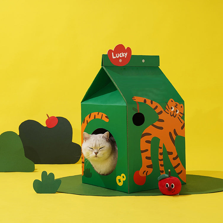 Green tiger cat cave pet house