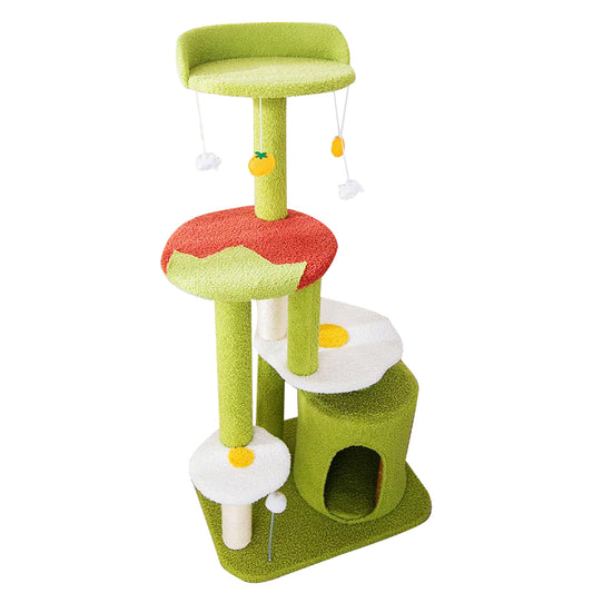 Tomato and egg theme cat tree