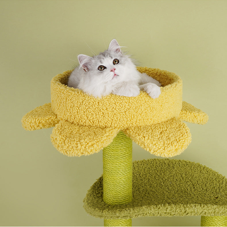 Lotus leaf flower cat tree