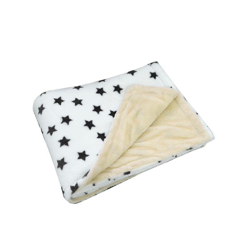 Star pattern soft fleece throw  blanket