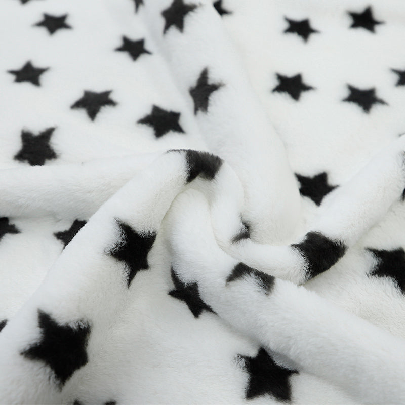 Star pattern soft fleece throw  blanket