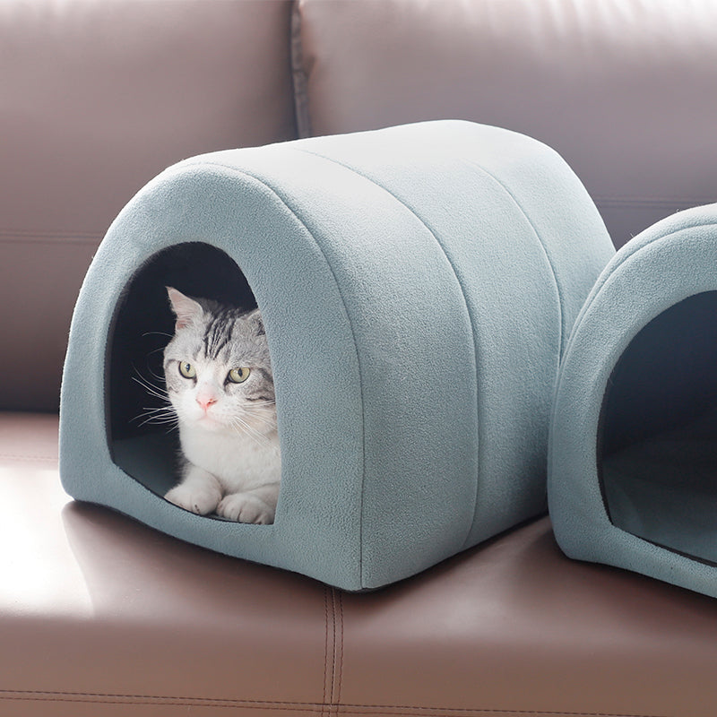 Small pet kennel cat tunnel