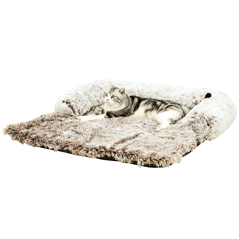 Long plush pet sofa bed