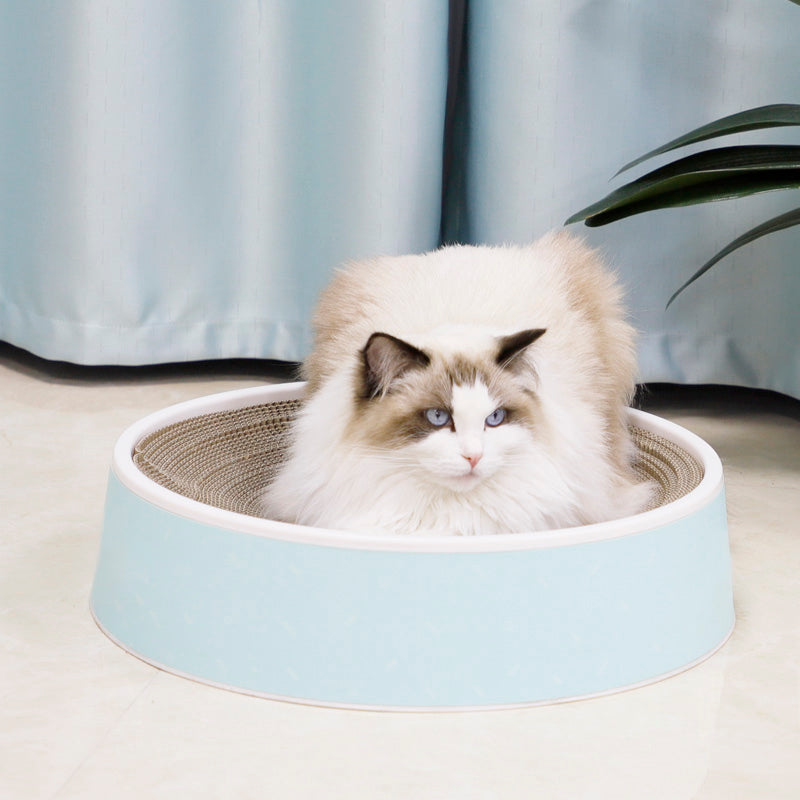 Corrugated paper cat scratching bed