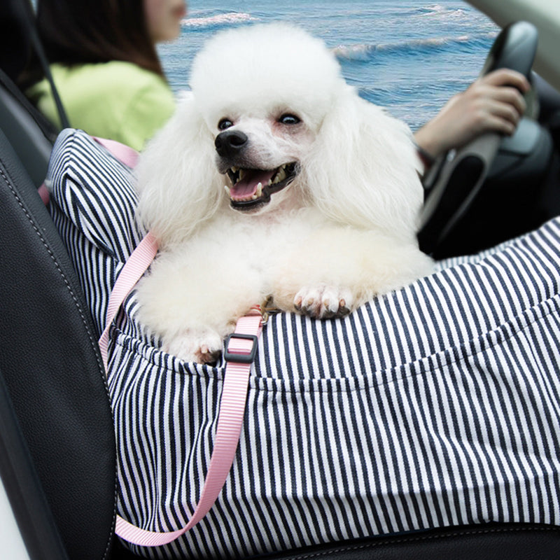 Striped car pet seat