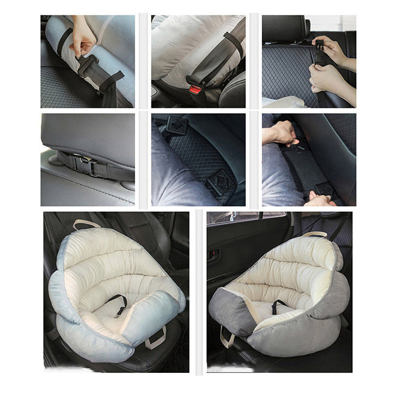 High-back pet car seat