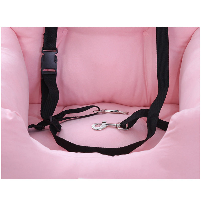 Suede pet safety seat