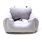 Suede pet safety seat