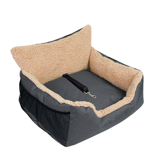 Fleece pet car seat for autumn and winter