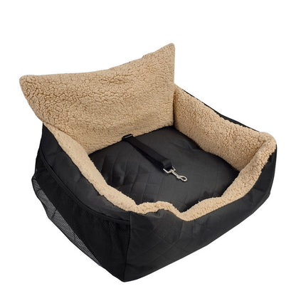 Fleece pet car seat for autumn and winter