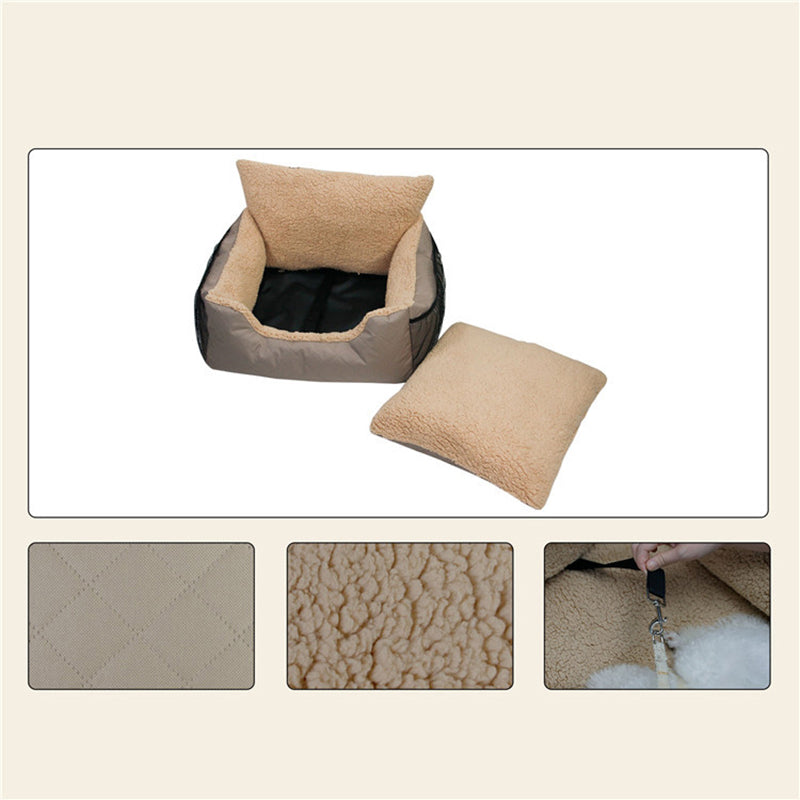 Fleece pet car seat for autumn and winter